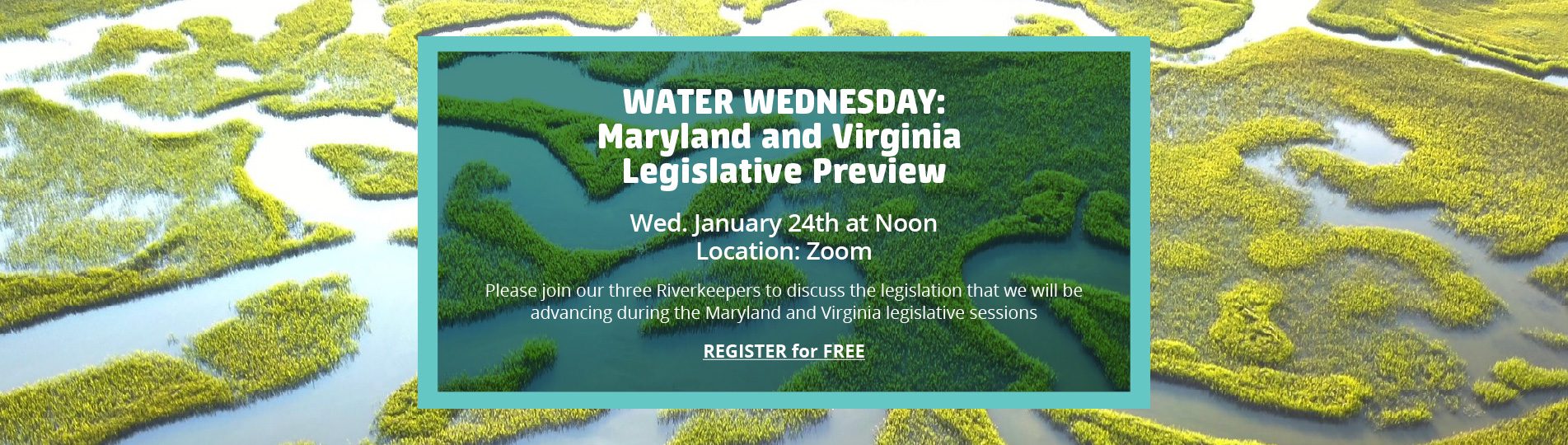 Water Wednesday: MD & VA Legislative Preview