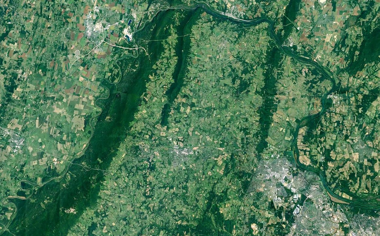 shenandoah river satellite view
